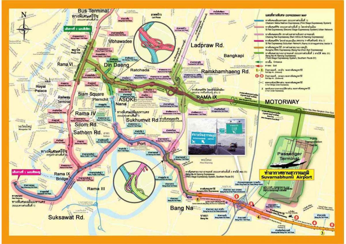 mapa de bangkok autovia