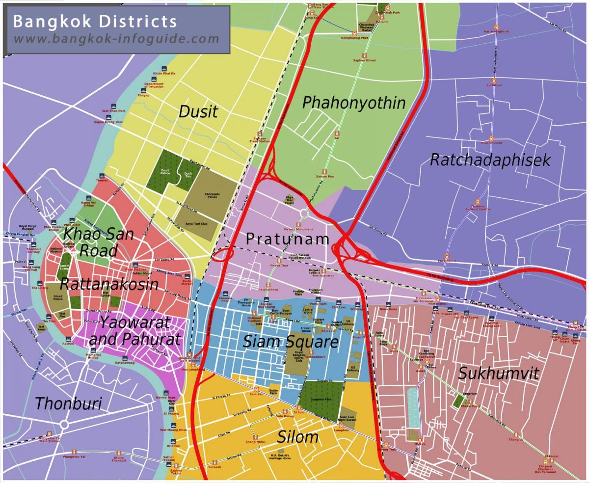 mapa de bangkok i els seus voltants