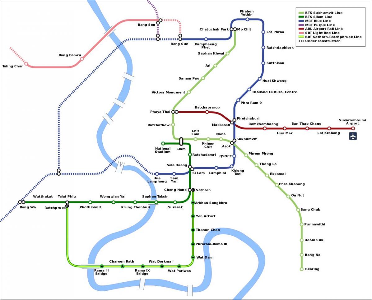 mrt mapa bangkok tailàndia