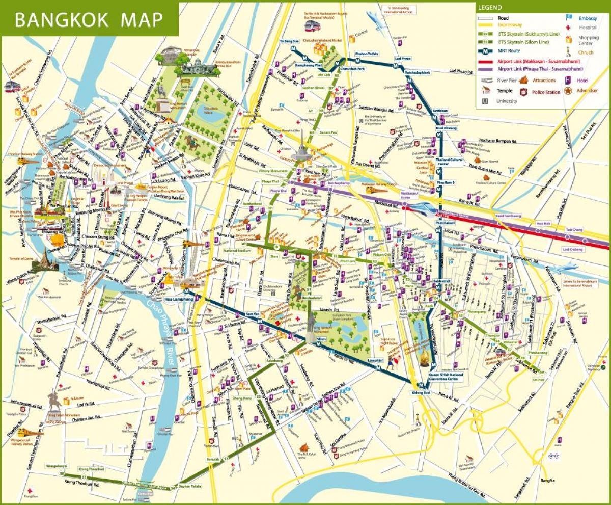 mapa de bangkok carrer