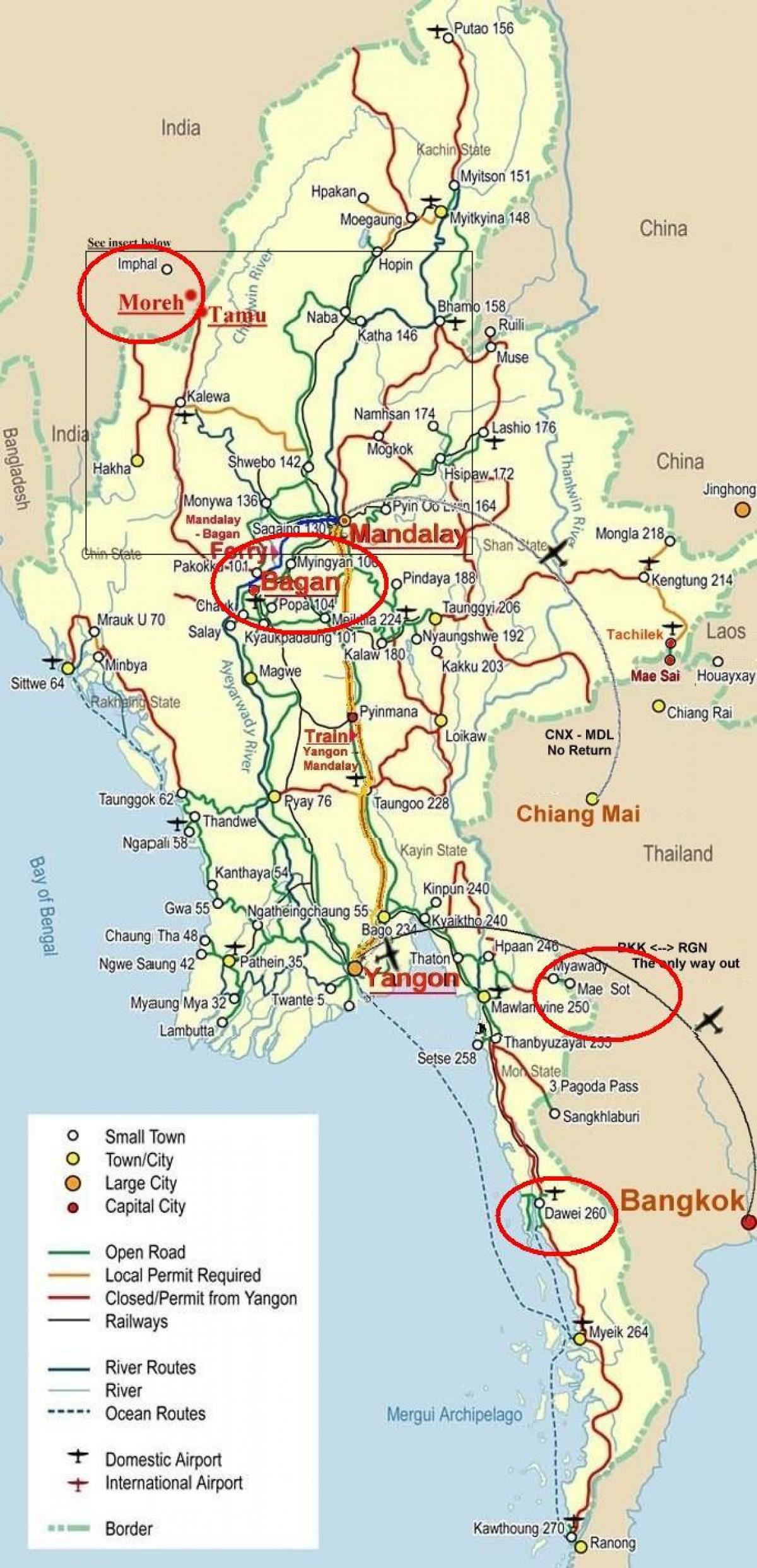 mapa de bangkok carretera
