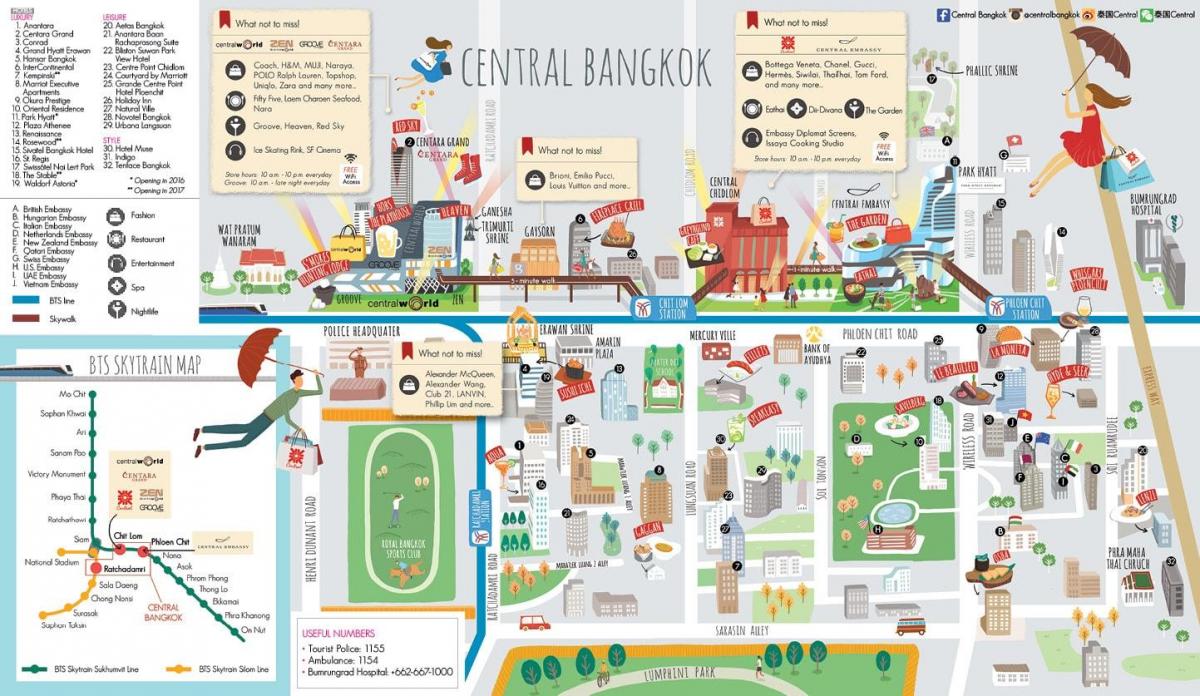 bangkok centre comercial mapa