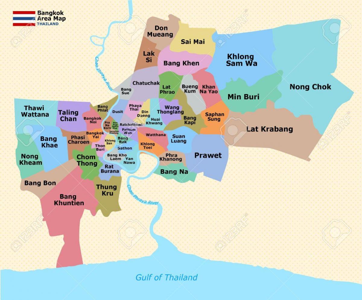 mapa del districte de bangkok