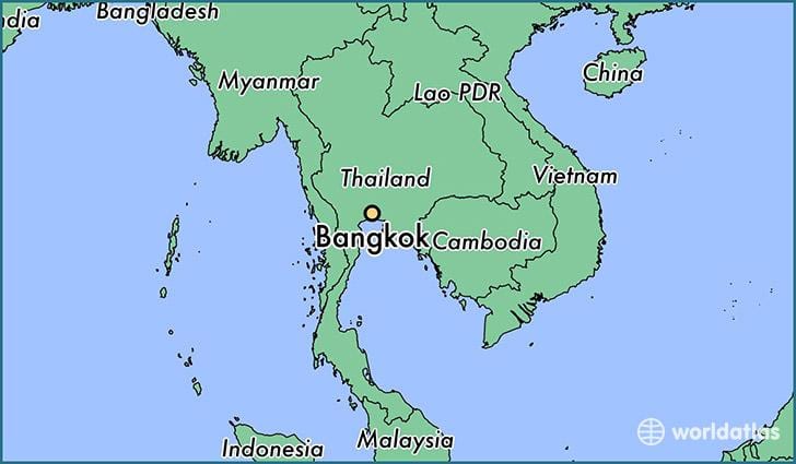 mapa de bangkok país