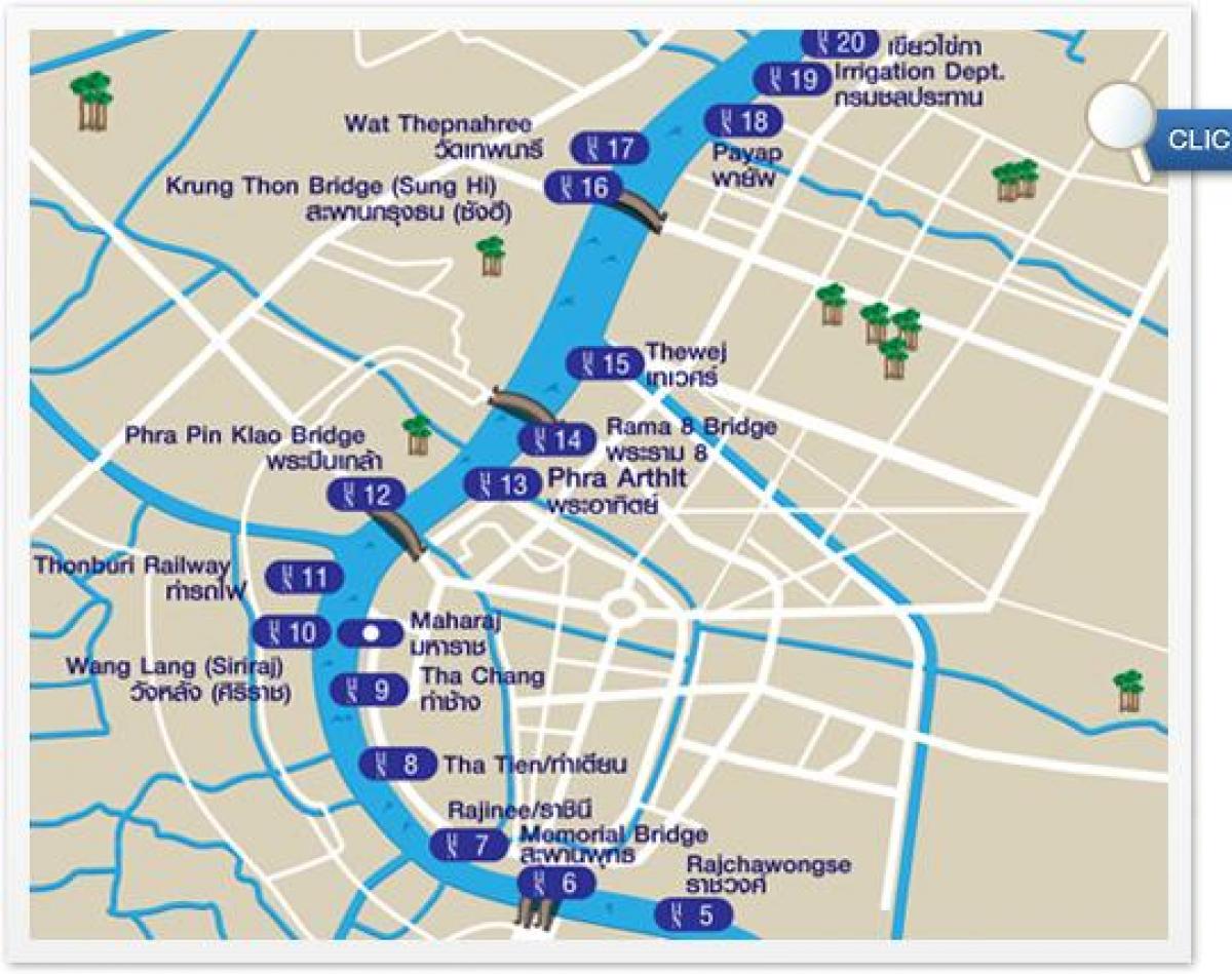 mapa de bangkok transport fluvial