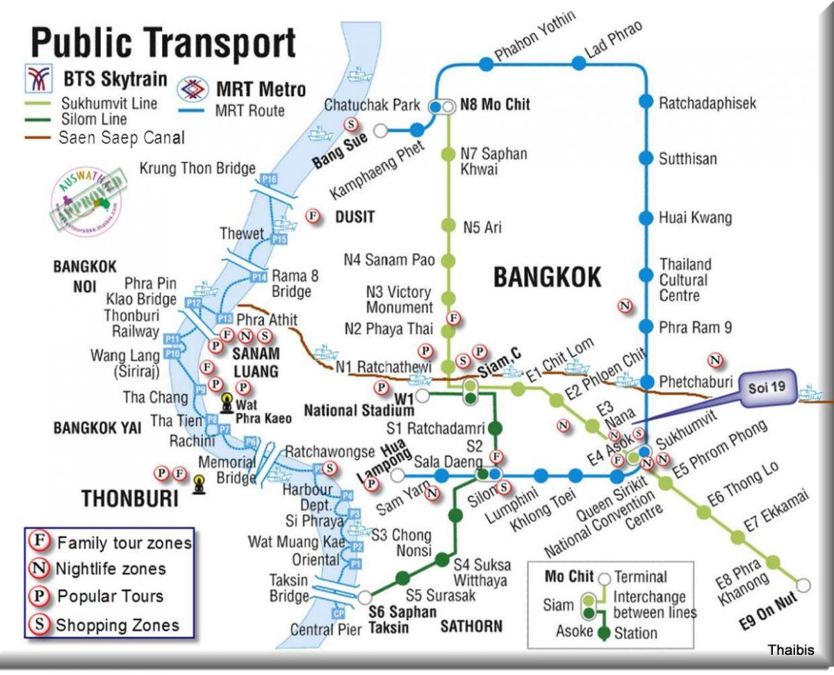 bangkok transport públic mapa
