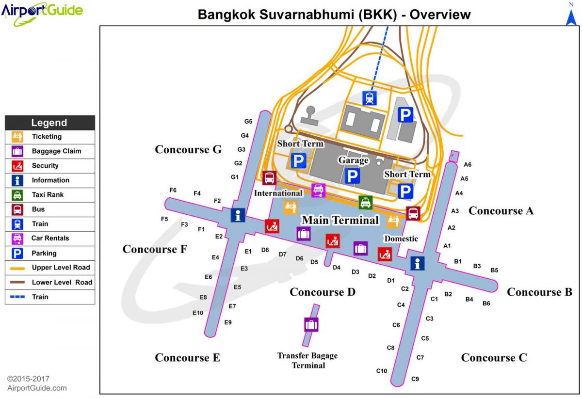 bkk mapa de l'aeroport