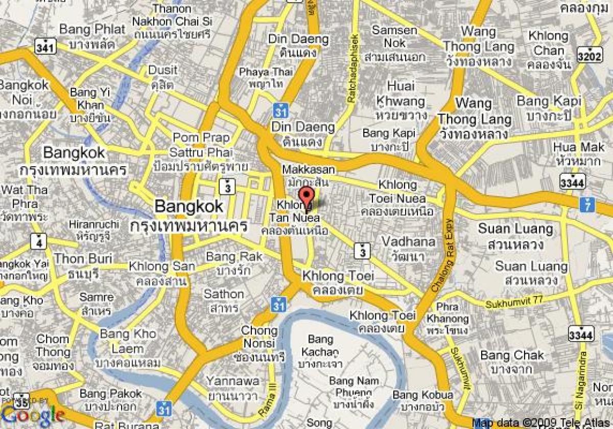 mapa de l'àrea de sukhumvit bangkok