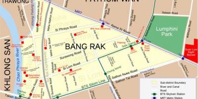 Mapa de bangkok barri vermell