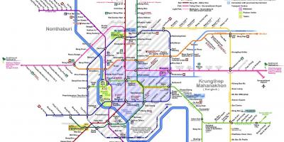 Bangkok via del tren mapa