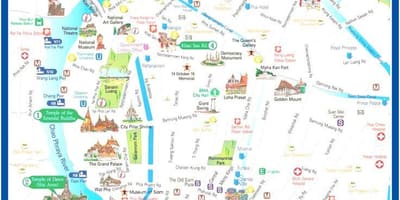 Bangkok, tailàndia mapa turístic
