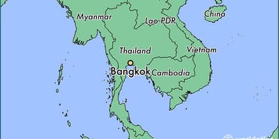 Mapa de bangkok país