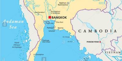 Bangkok, tailàndia mapa del món