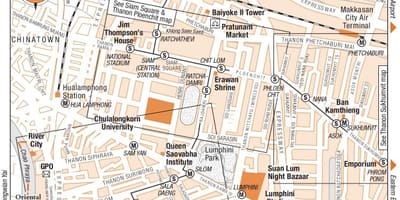 Bangkok centre mapa