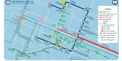 L'aeroport de Bangkok enllaç ferroviari de la ciutat línia mapa