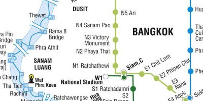 Mapa de bangkok metro i tramvia