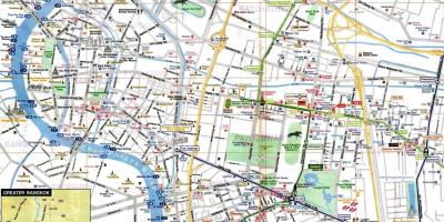Bangkok mapa turístic anglès