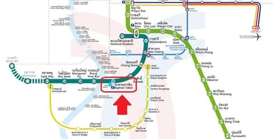 Mapa de saphan taksin bts estació
